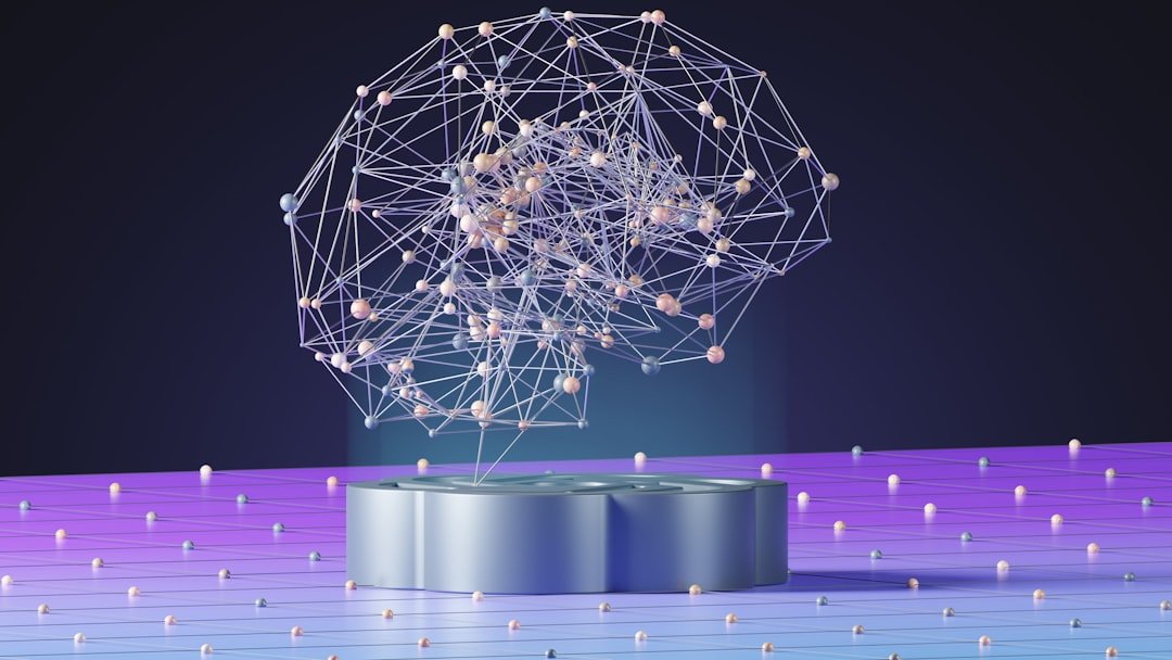 Abstract artificial intelligence network representing data science and machine learning research