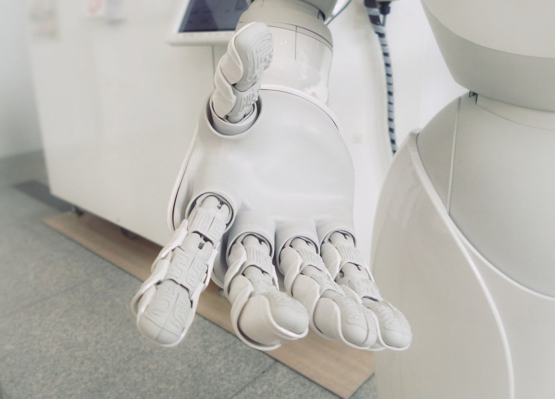 Robotic arm representing human and artificial intelligence collaboration